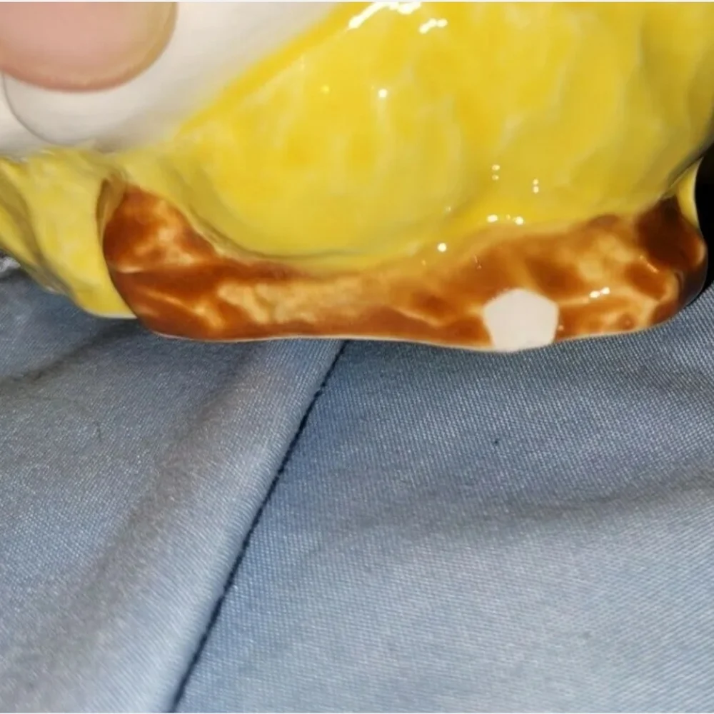 ARDCO Yellow Duck Ducky Chick or Chicken Ceramic Planter Pot or Vase VTG 1950's - Picture 10 of 10